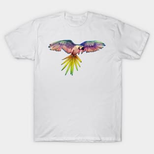 Rainbow Macaw in Flight T-Shirt